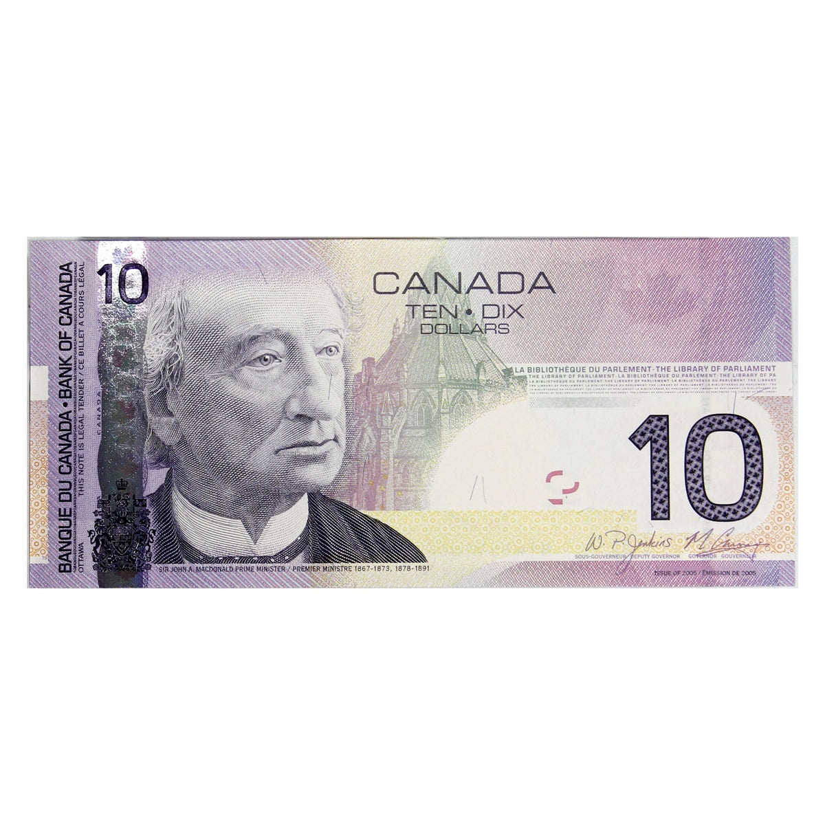 BC-68b 2008 Canada $10 Jenkins-Carney, BTW, CUNC