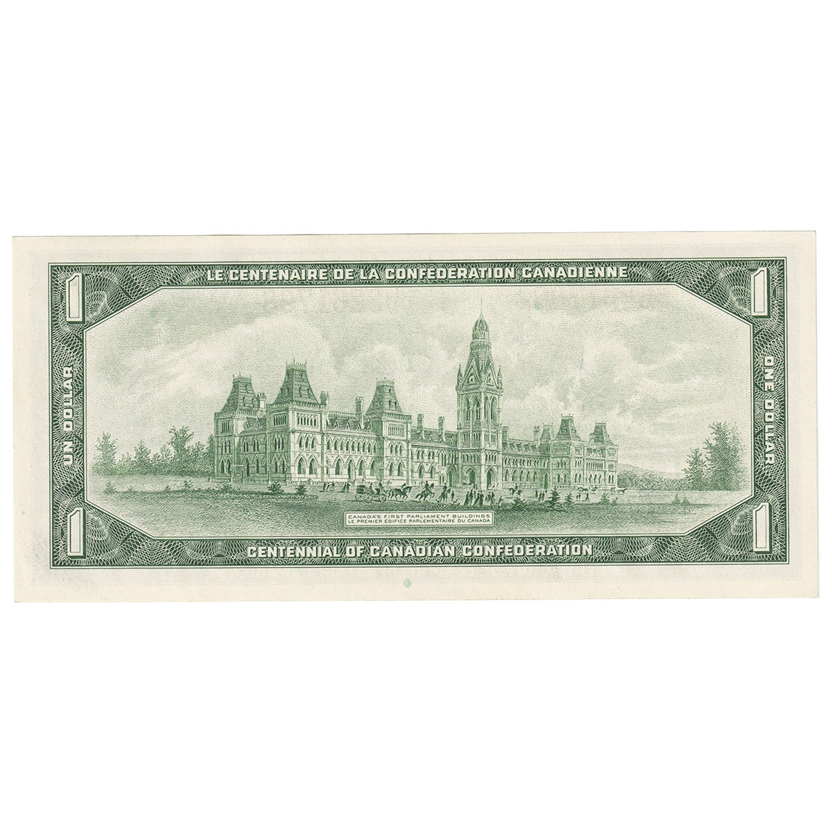 BC-45b-i 1967 Canada $1 Beattie-Rasminsky, L/B, Choice Uncirculated (CUNC63)