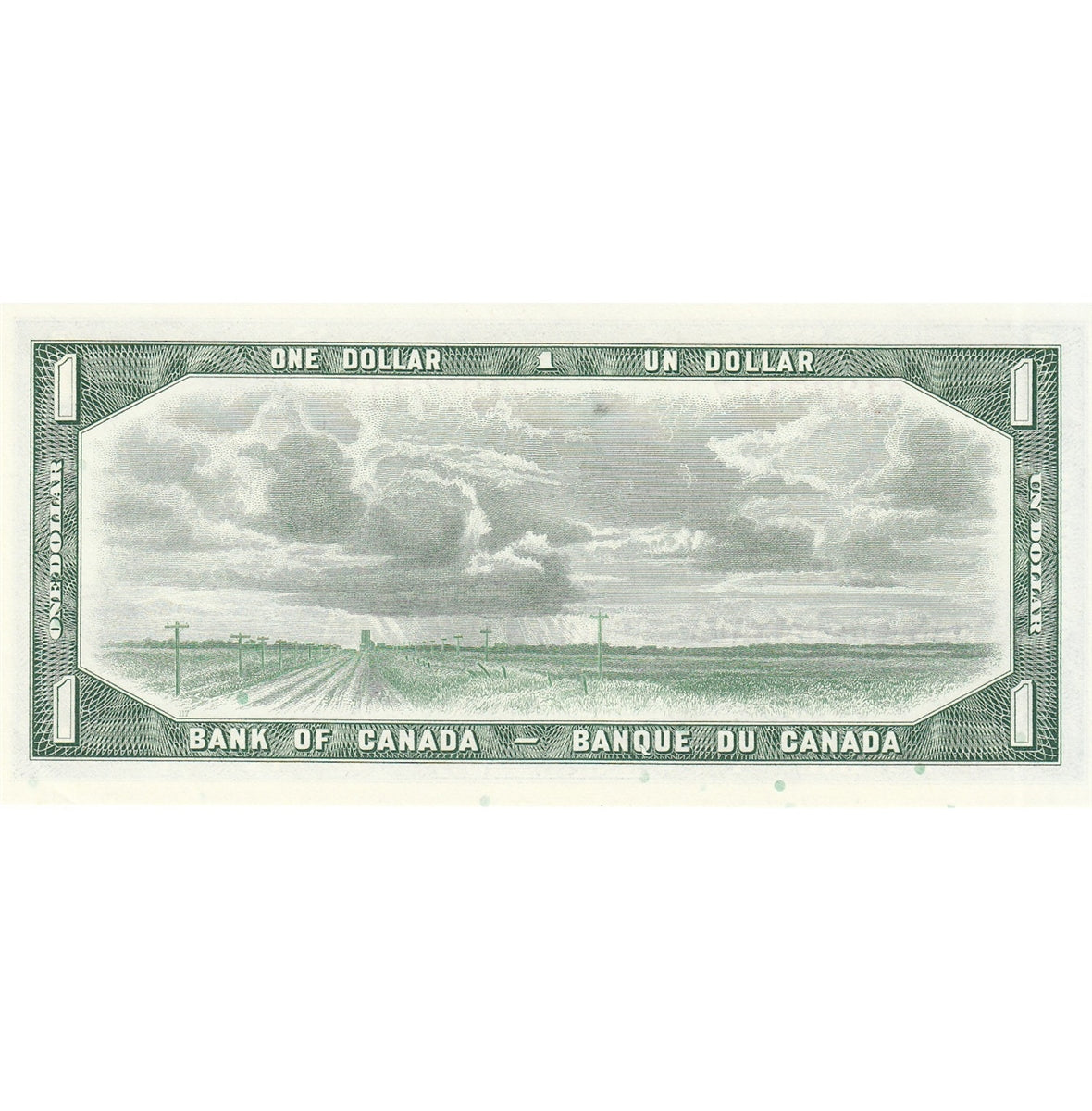 BC-37b 1954 Canada $1 Beattie-Rasminsky, H/Y, AU-UNC (AU55)