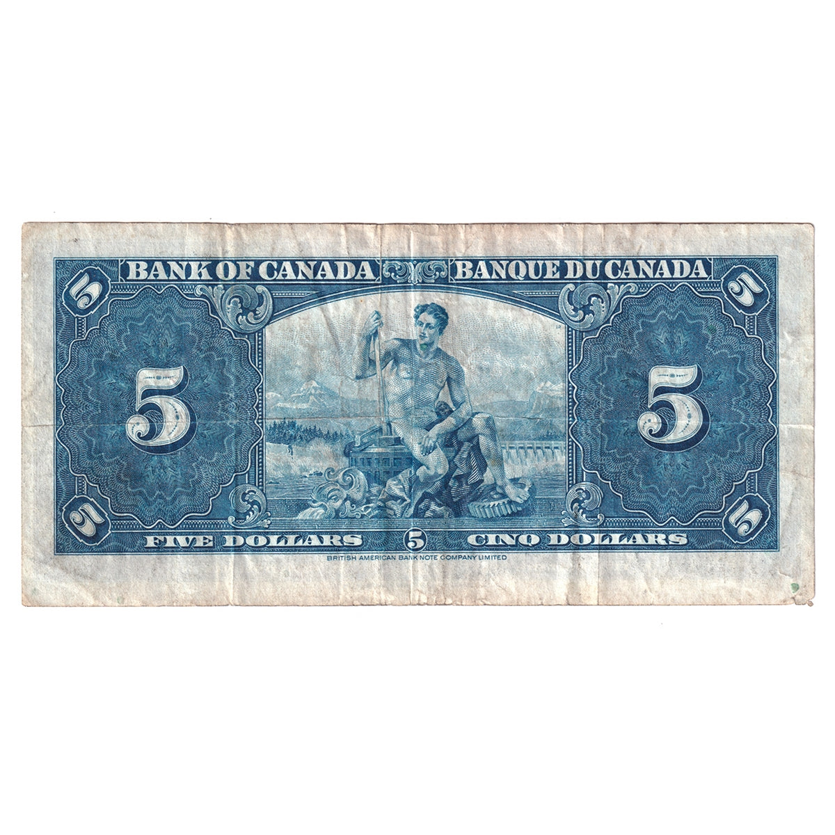 BC-23c 1937 Canada $5 Coyne-Towers, Z/C, VF