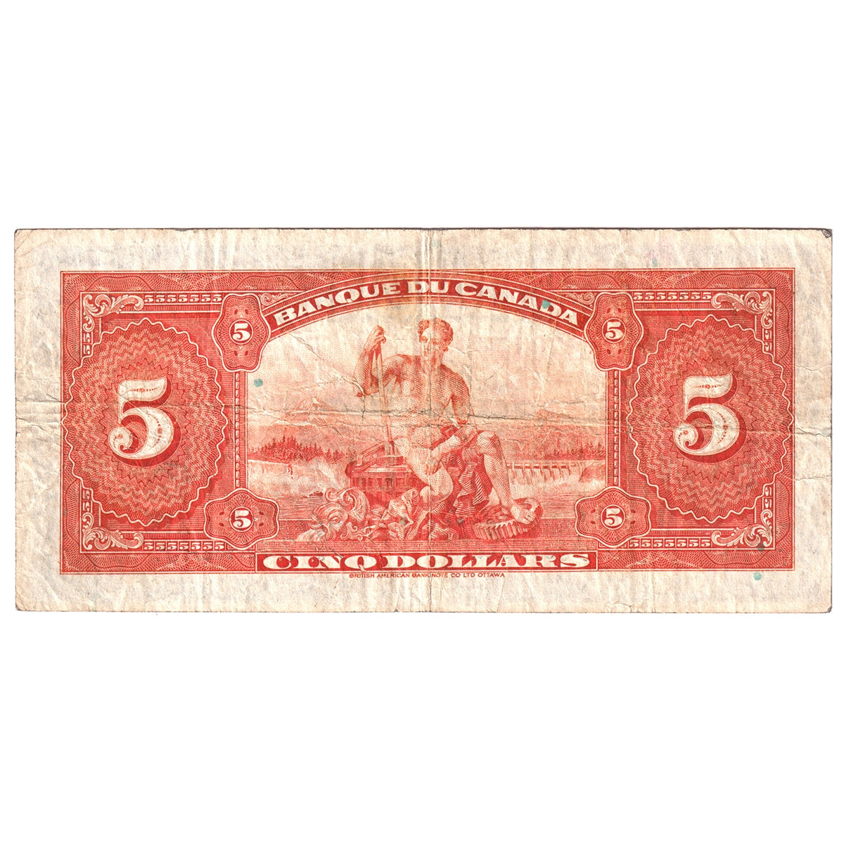 BC-6 1935 Canada $5 Osborne-Towers, French, F-VF