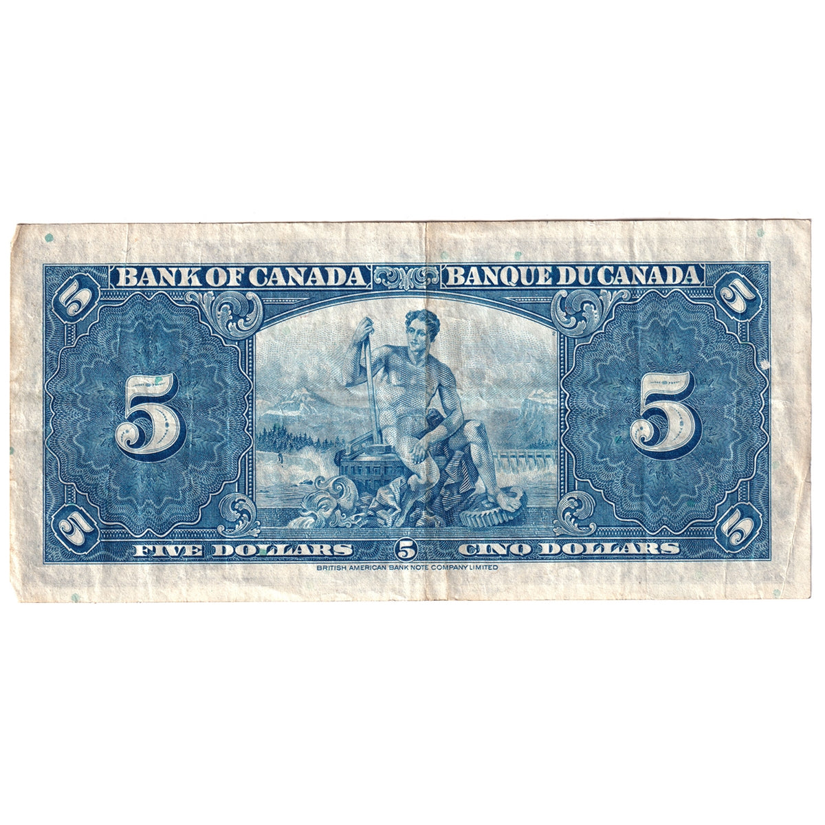 BC-23b 1937 Canada $5 Gordon-Towers, B/C, Very Fine (VF20)