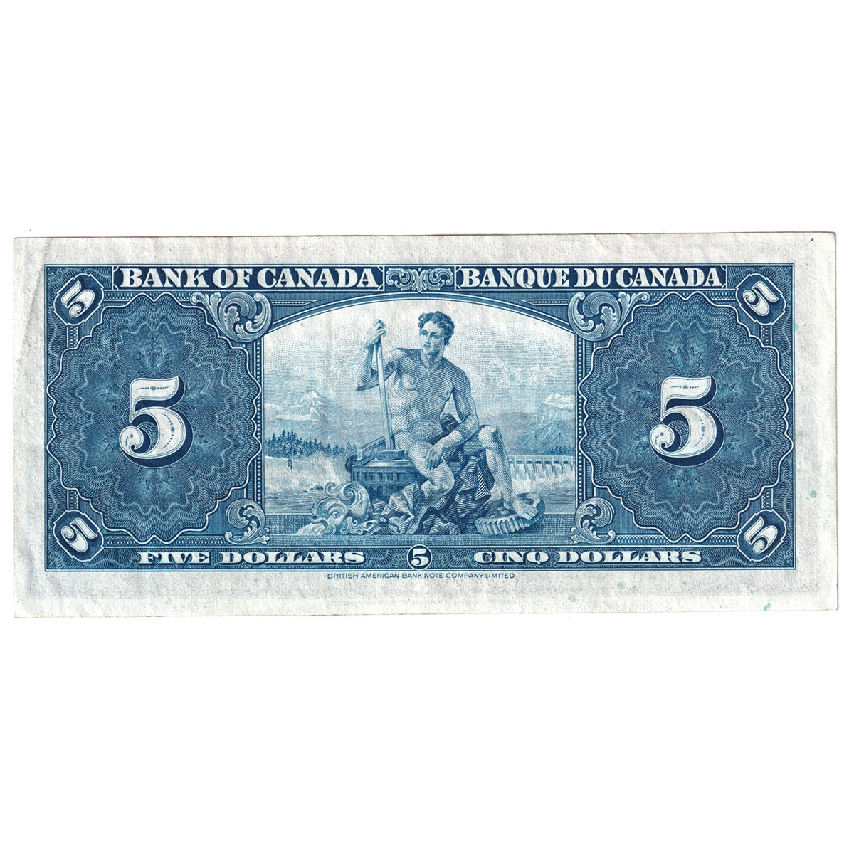 BC-23b 1937 Canada $5 Gordon-Towers, X/C, VF-EF (VF30)