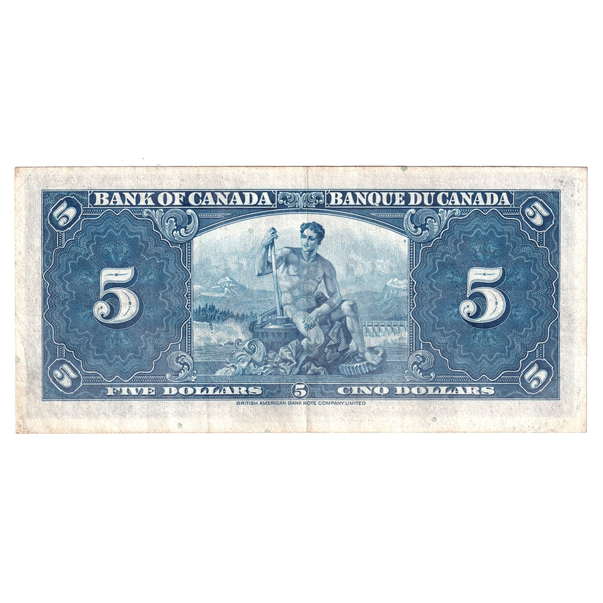 BC-23c 1937 Canada $5 Coyne-Towers, A/S, Extra Fine (EF40)