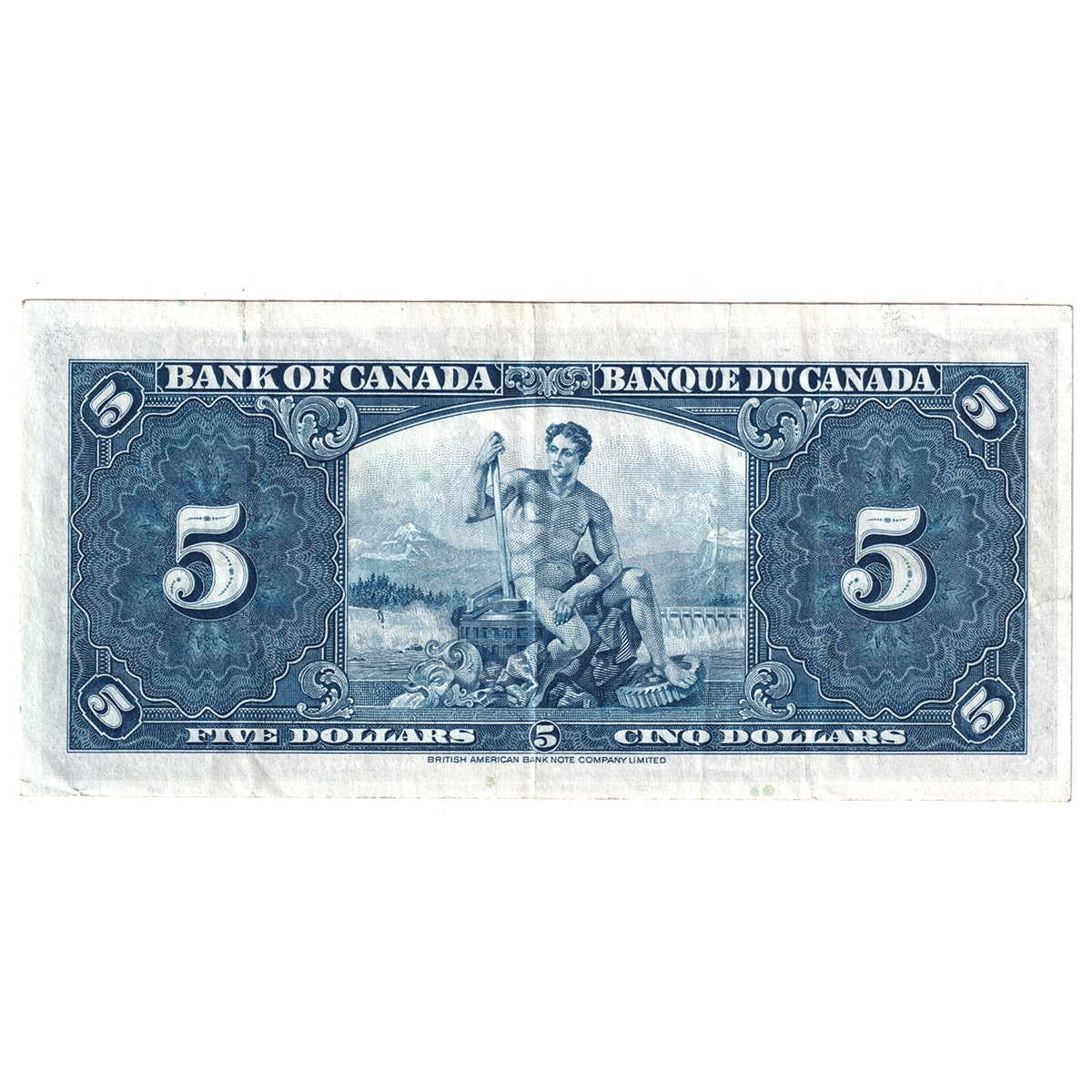 BC-23c 1937 Canada $5 Coyne-Towers, B/S, VF-EF