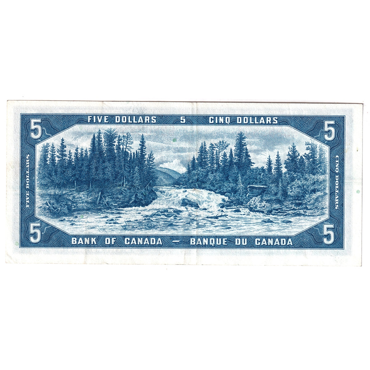 BC-31b 1954 Canada $5 Beattie-Coyne, Devil's Face, F/C, VF-EF (VF30)
