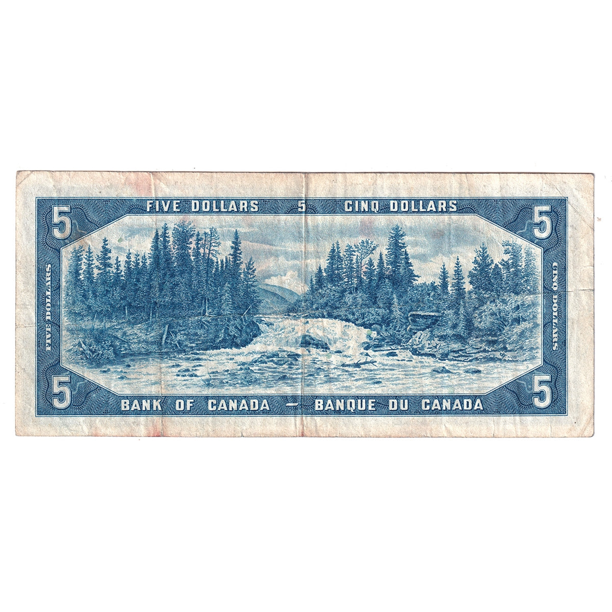 BC-31b 1954 Canada $5 Beattie-Coyne, Devil's Face, G/C, F-VF (F15)