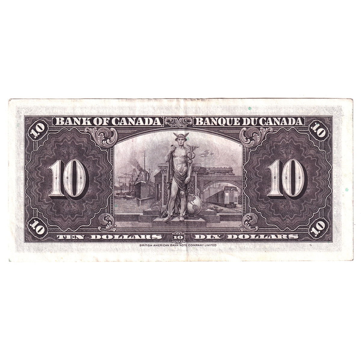 BC-24c 1937 Canada $10 Coyne-Towers, H/T, EF-AU