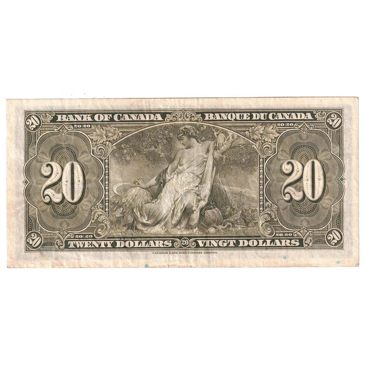 BC-25b 1937 Canada $20 Gordon-Towers, B/E, VF-EF