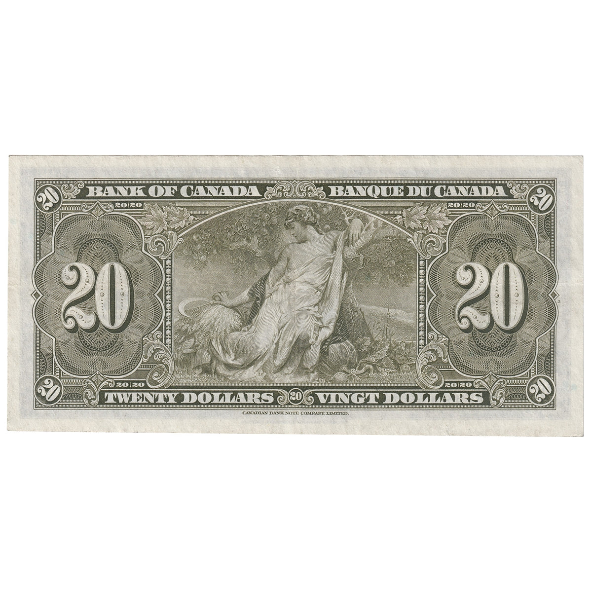 BC-25b 1937 Canada $20 Gordon-Towers, C/E, Extra Fine (EF40)