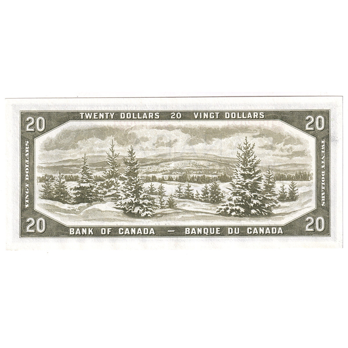 BC-33a 1954 Canada $20 Coyne-Towers, Devil's Face, A/E, EF-AU