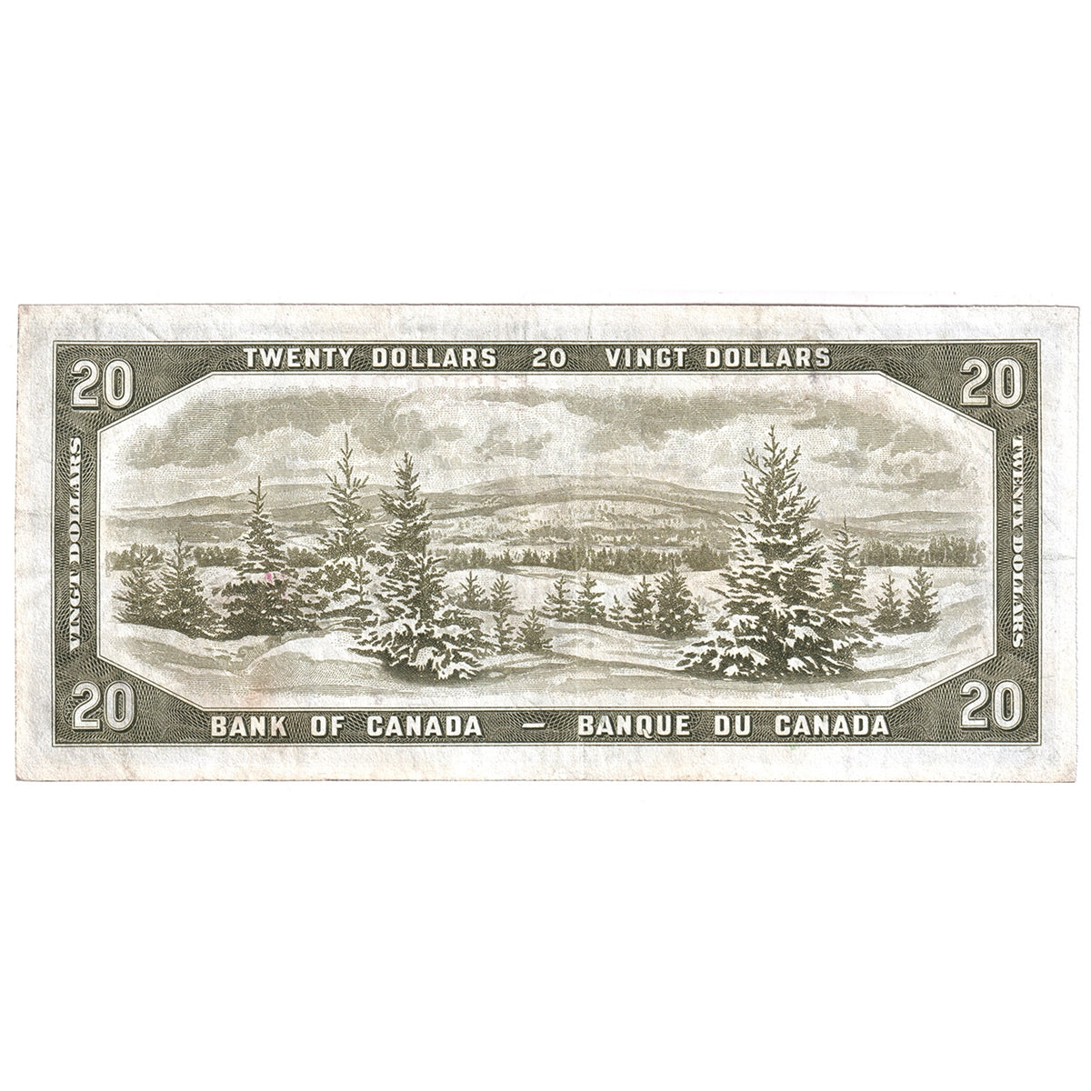 BC-33b 1954 Canada $20 Beattie-Coyne, Devil's Face, E/E, VF-EF