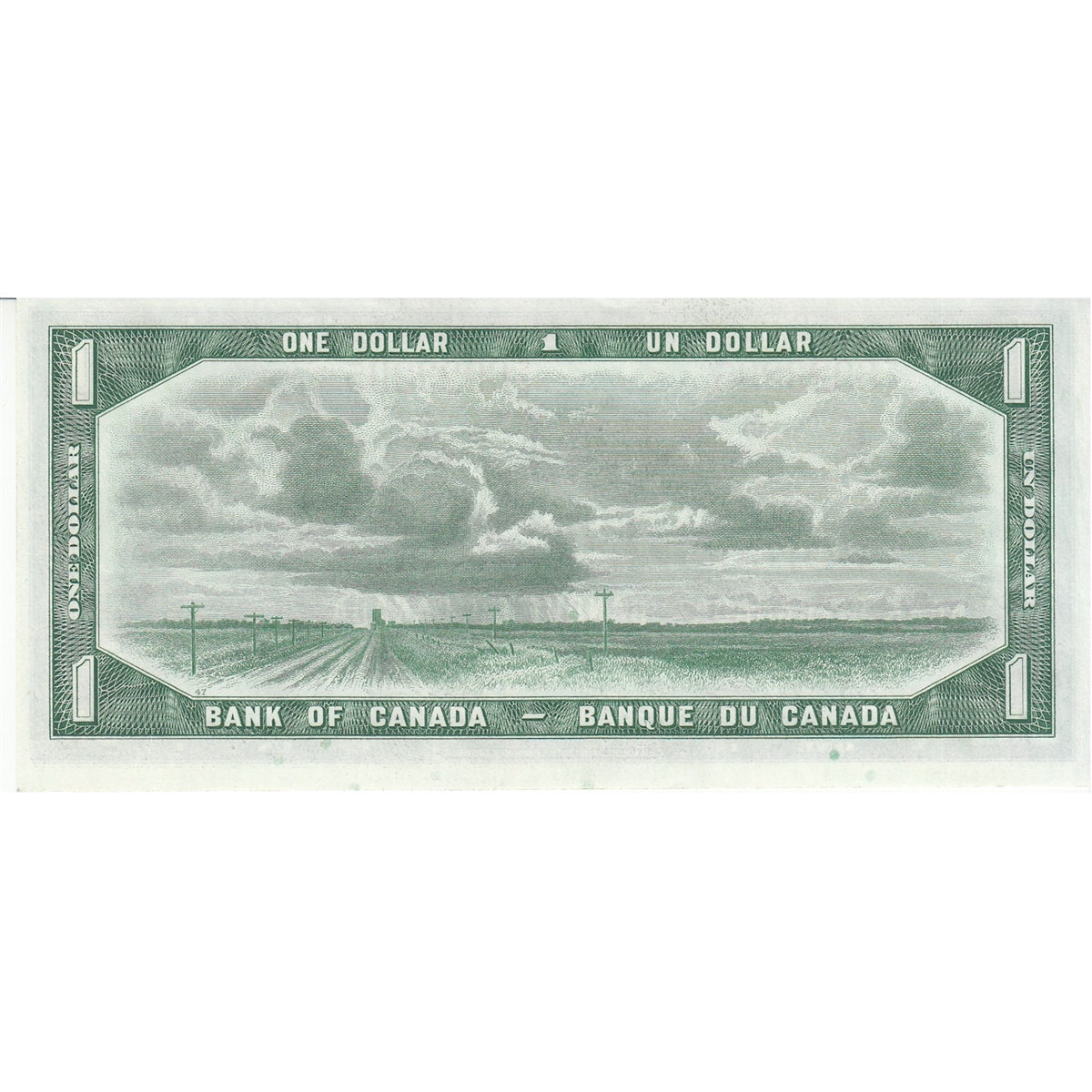 BC-37a 1954 Canada $1 Beattie-Coyne, E/L, Uncirculated (MS60)