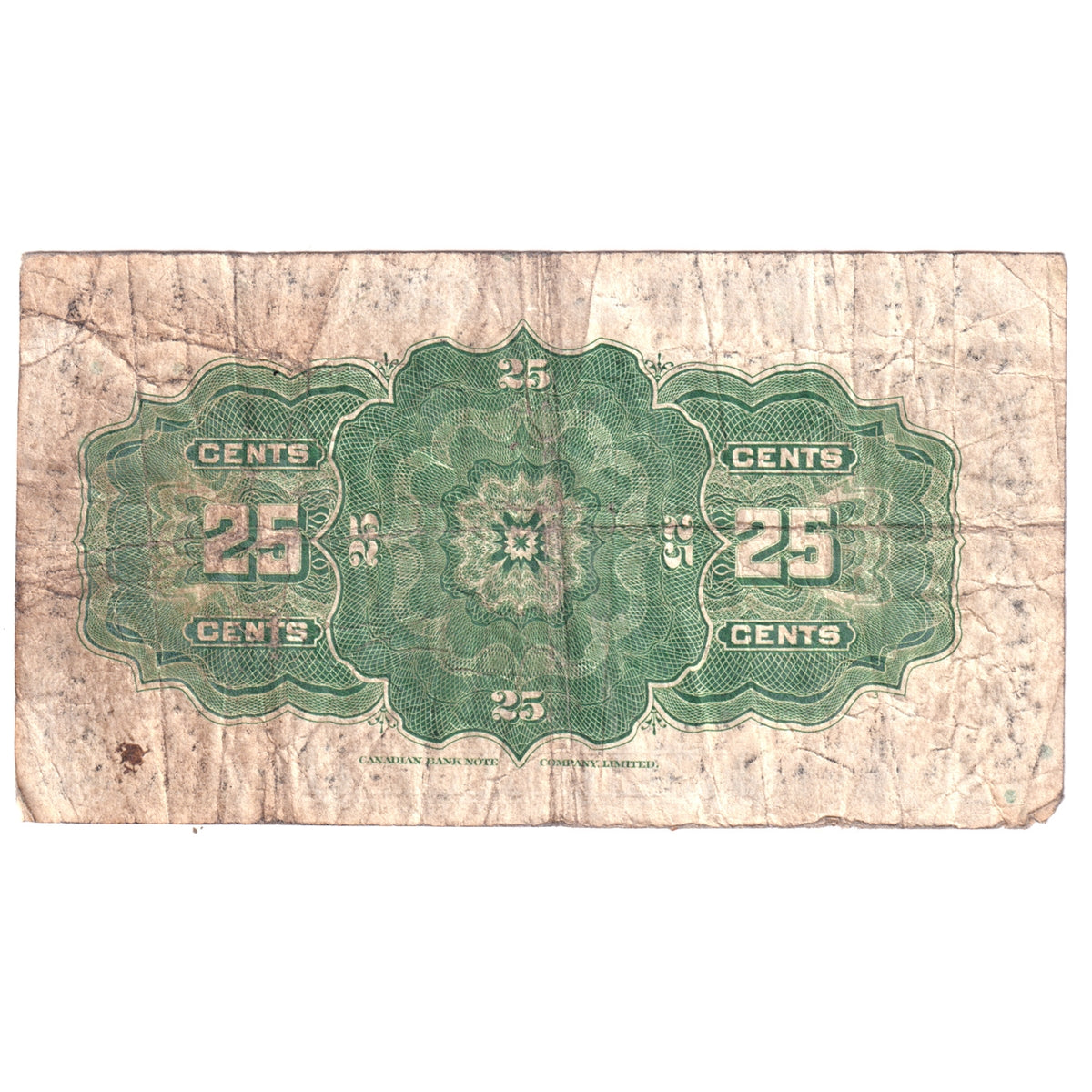 DC-24d 1923 Dominion 25 cent Shinplaster Campbell-Clark, Circ