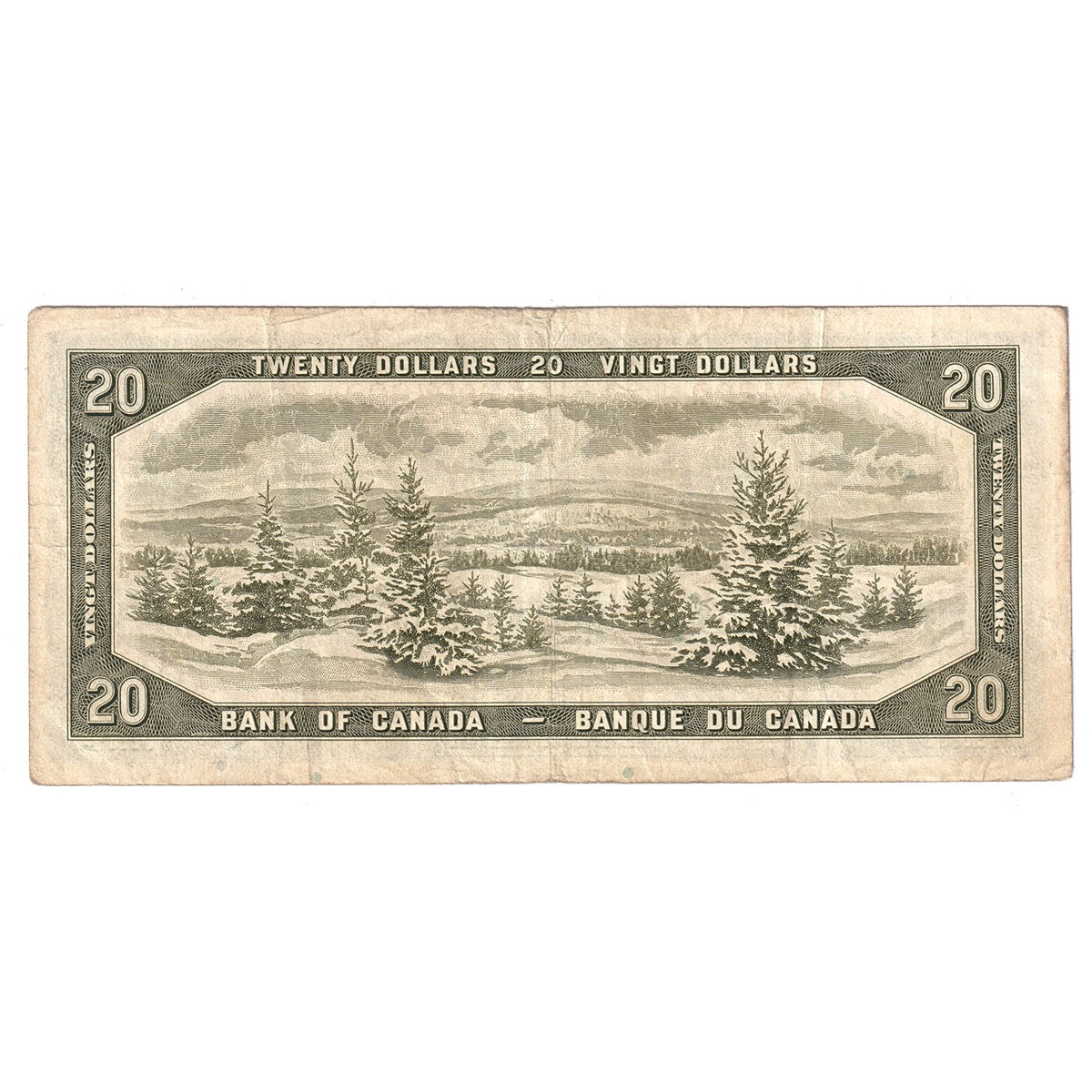 BC-41b 1954 Canada $20 Beattie-Rasminsky, E/W, F-VF