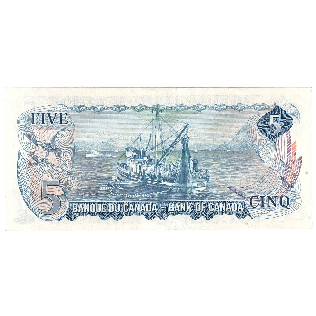 BC-48b 1972 Canada $5 Lawson-Bouey, CR, Almost Uncirculated (AU50)