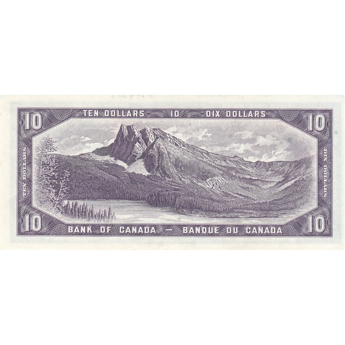 BC-40b 1954 Canada $10 Beattie-Rasminsky, M/T, Almost Uncirculated (AU50)