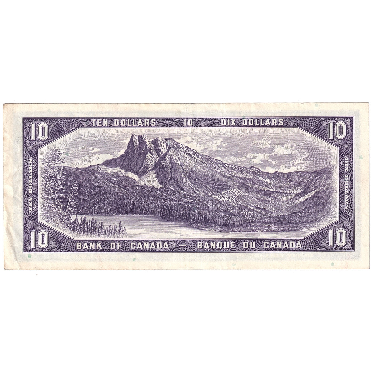 BC-40b 1954 Canada $10 Beattie-Rasminsky, G/V, EF