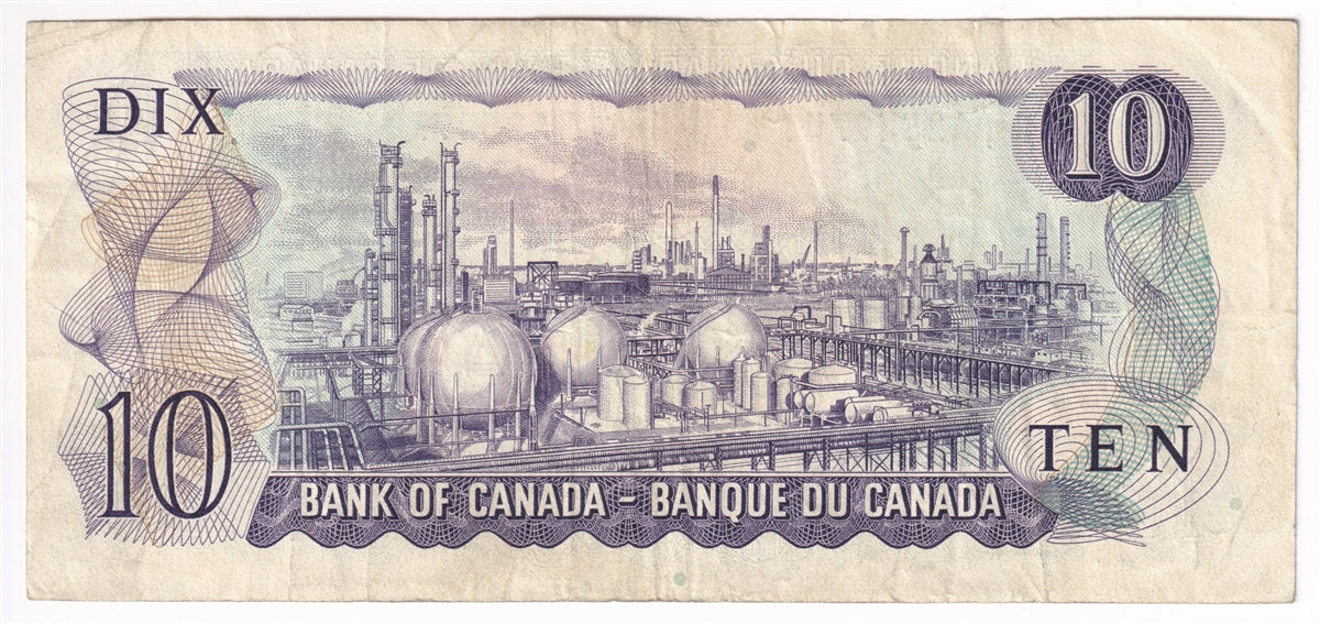 BC-49aA 1971 Canada $10 Beattie-Rasminsky, *DA, F-VF (F15)