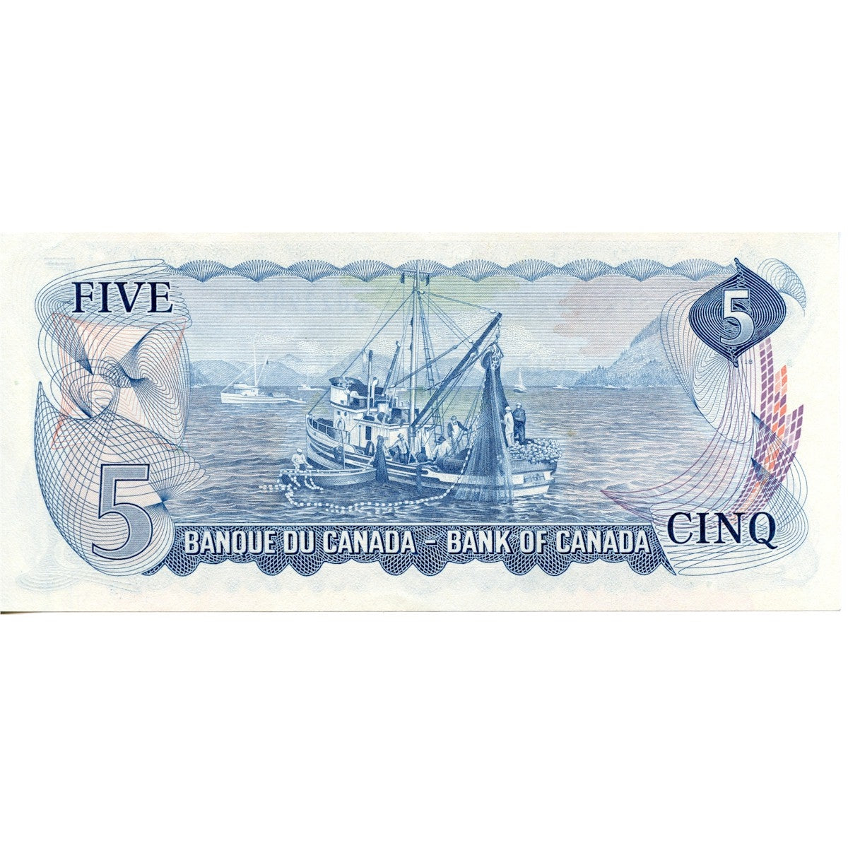 BC-48b 1972 Canada $5 Lawson-Bouey, SU, AU-UNC (AU55)