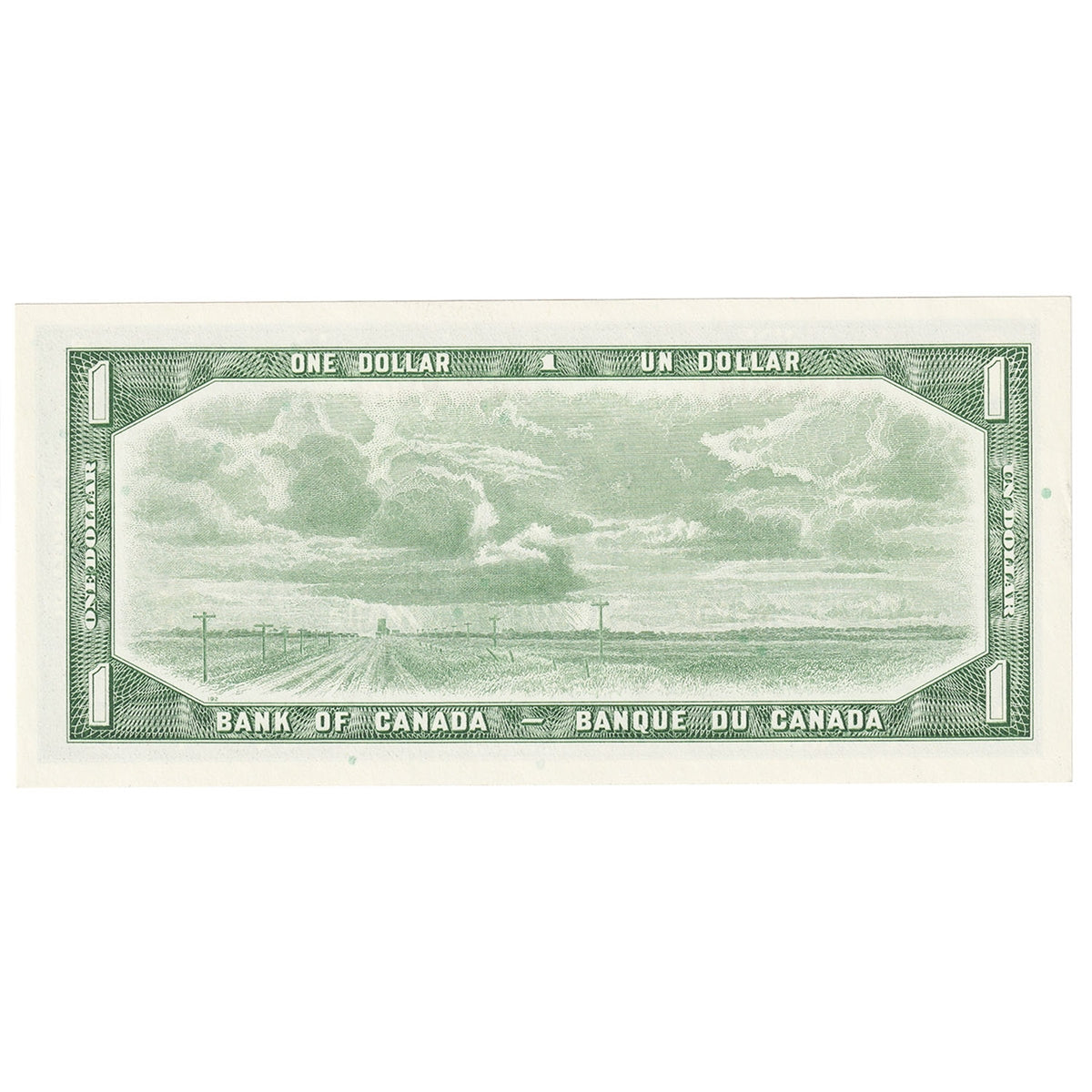 BC-37c 1954 Canada $1 Bouey-Rasminsky, K/F, AU-UNC (AU55)