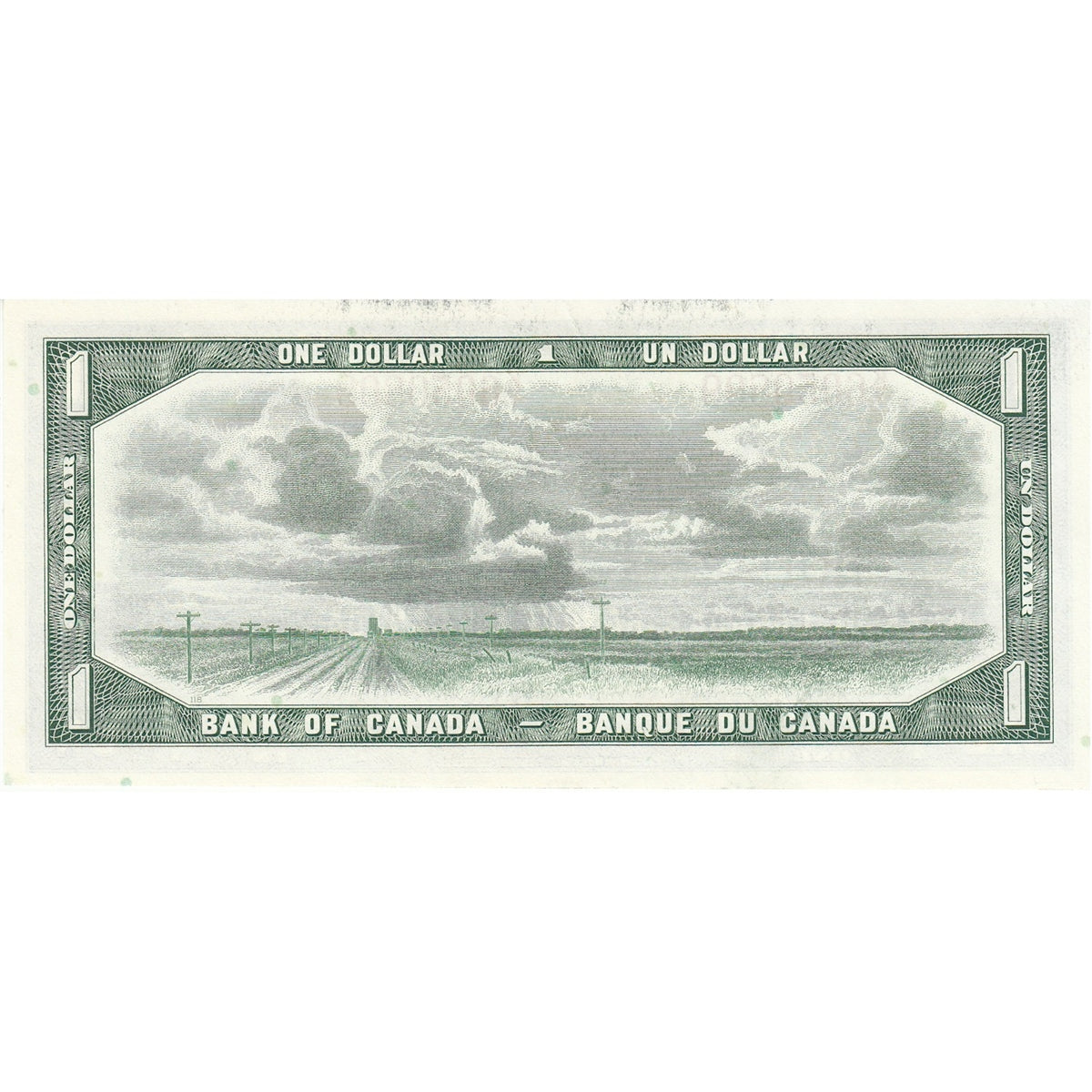 BC-37b 1954 Canada $1 Beattie-Rasminsky, K/Y, AU-UNC (AU55)
