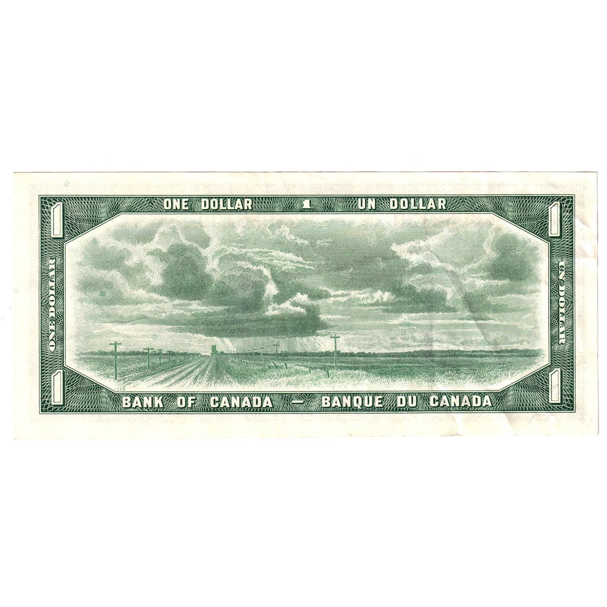 BC-37b 1954 Canada $1 Beattie-Rasminsky, Z/O, Extra Fine (EF40)