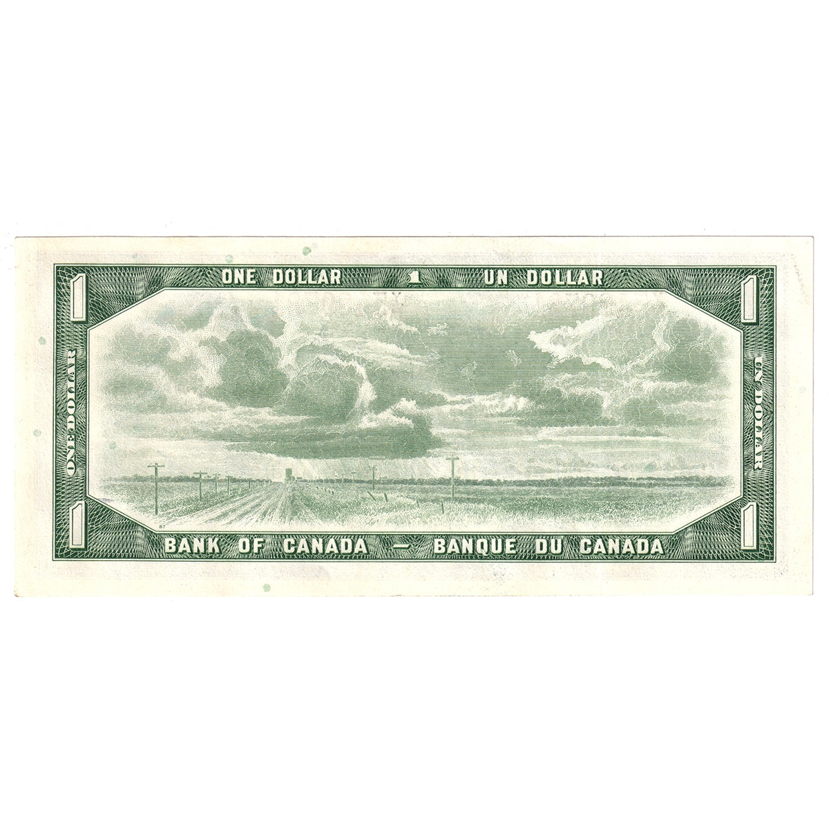 BC-37b-i 1954 Canada $1 Beattie-Rasminsky, Y/P, AU-UNC (AU55)