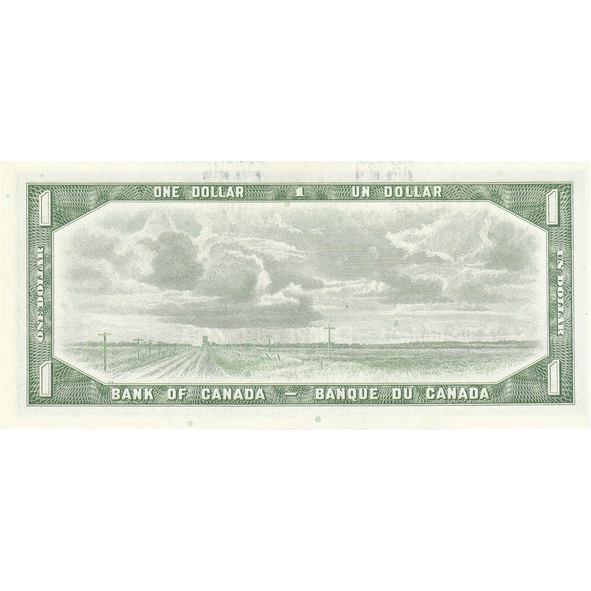 BC-37b-i 1954 Canada $1 Beattie-Rasminsky, A/Z, AU-UNC (AU55)
