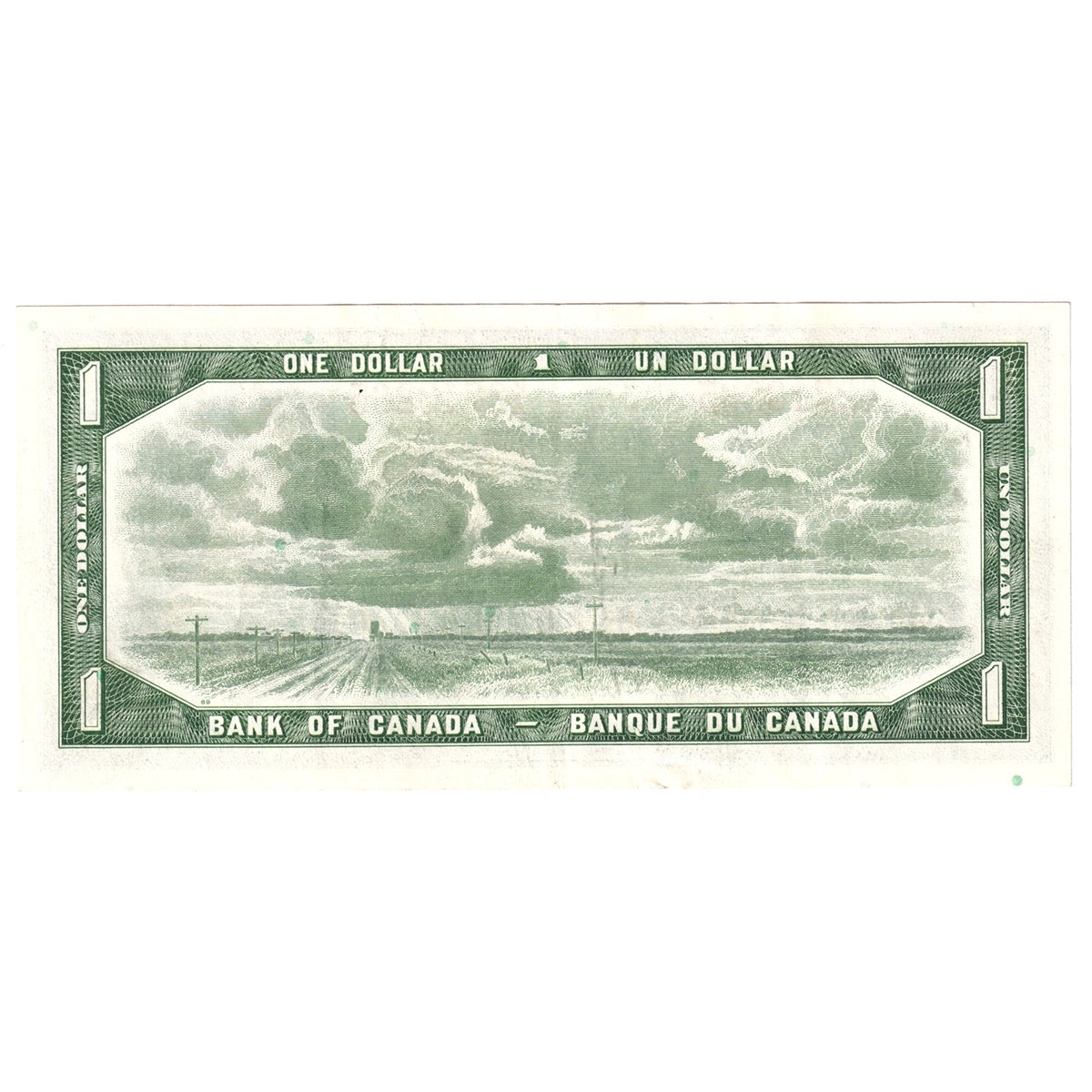 BC-37b-i 1954 Canada $1 Beattie-Rasminsky, B/Z, Extra Fine (EF40)