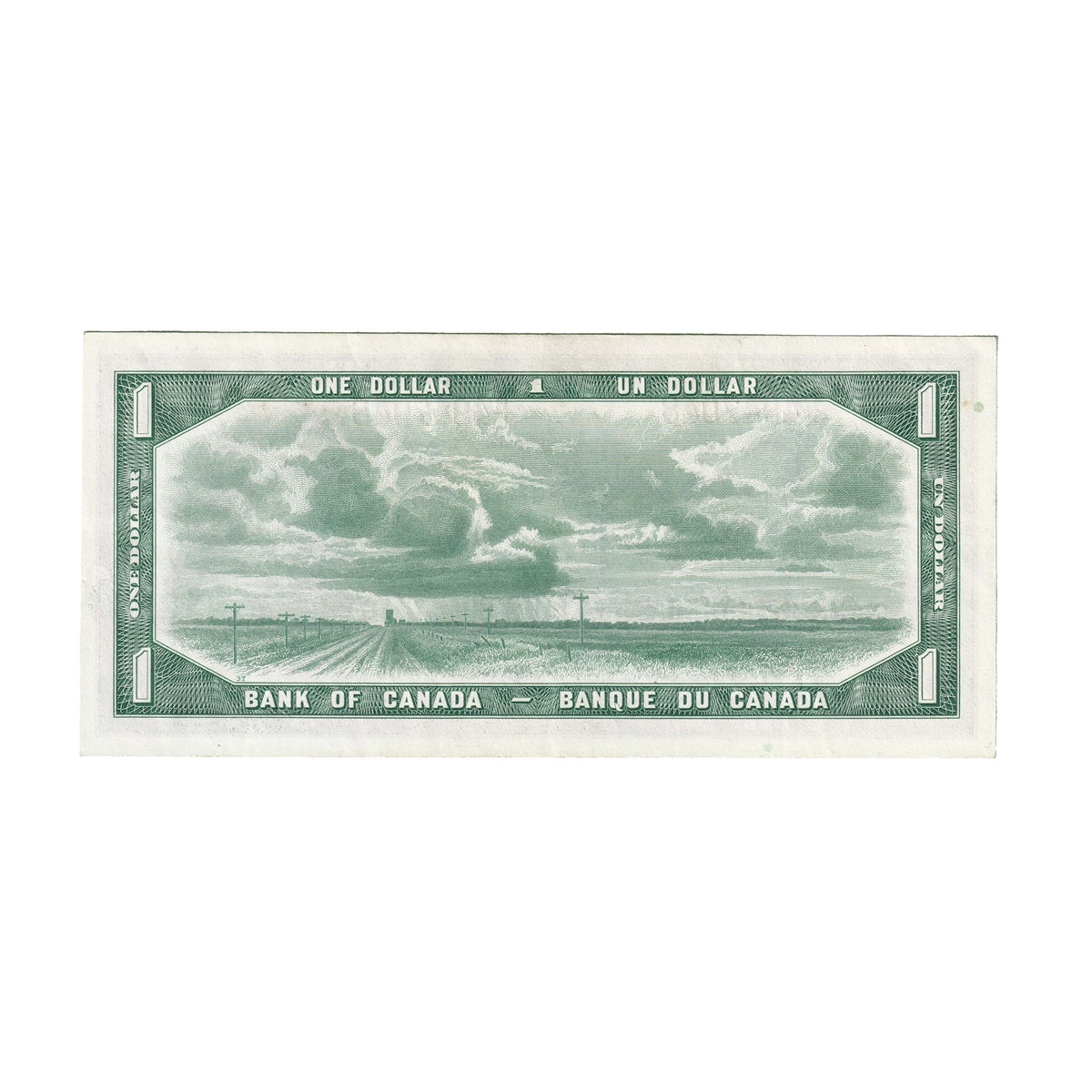 BC-37a 1954 Canada $1 Beattie-Coyne, B/L, Almost Uncirculated (AU50)