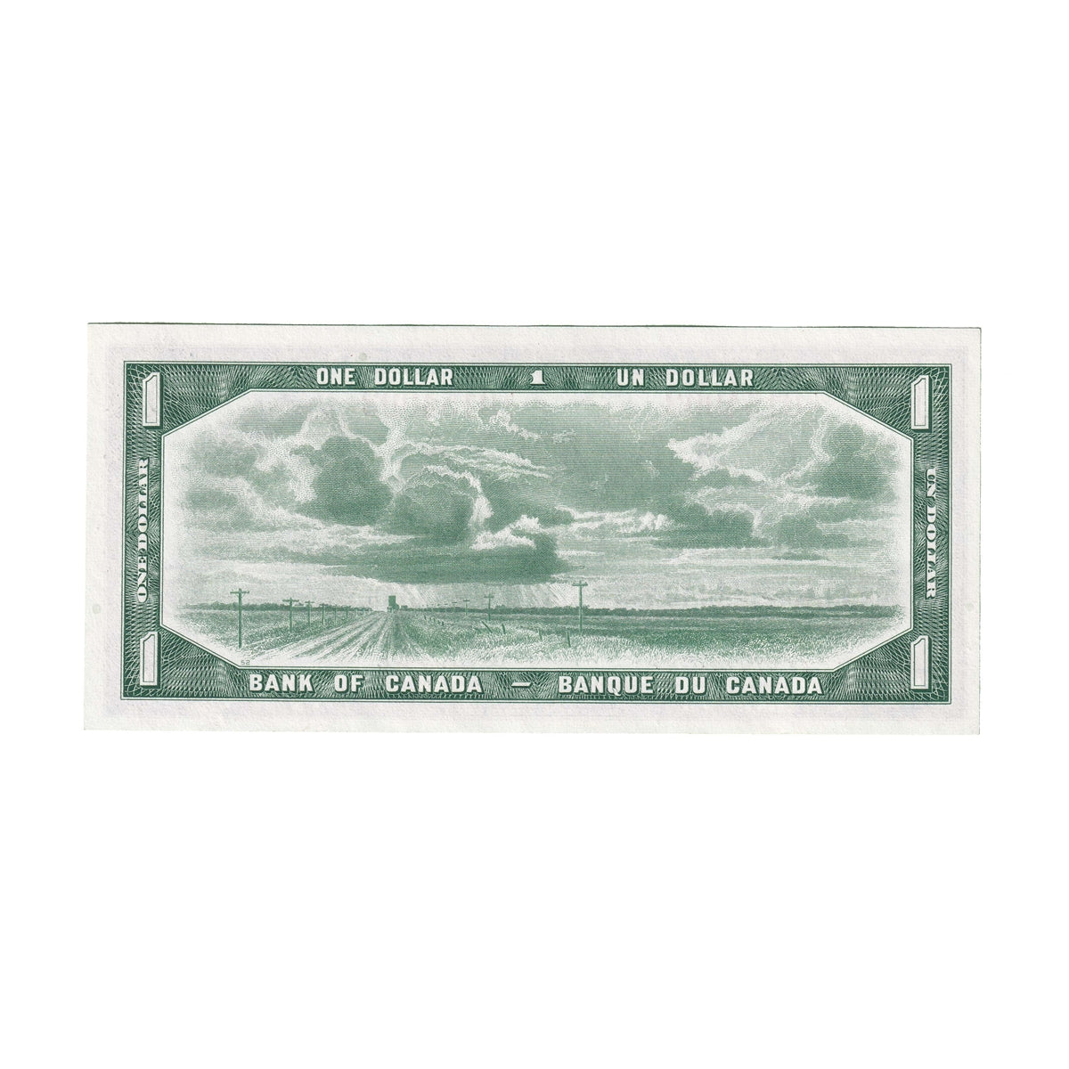 BC-37a 1954 Canada $1 Beattie-Coyne, L/L, Almost Uncirculated (AU50)