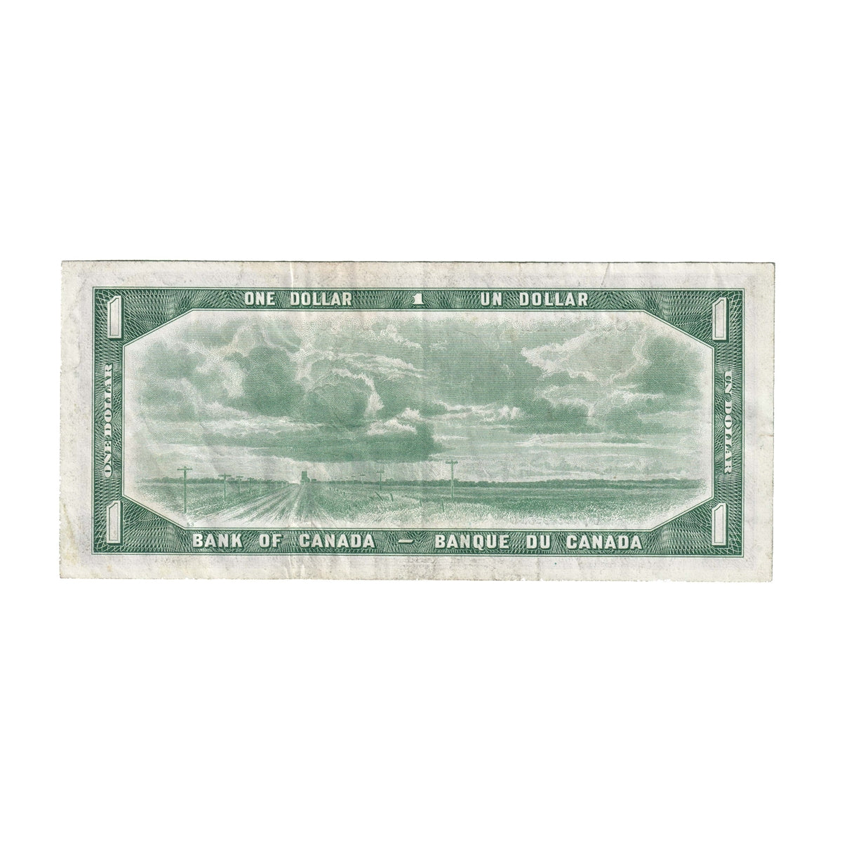 BC-37a 1954 Canada $1 Beattie-Coyne, M/L, VF-EF (VF30)