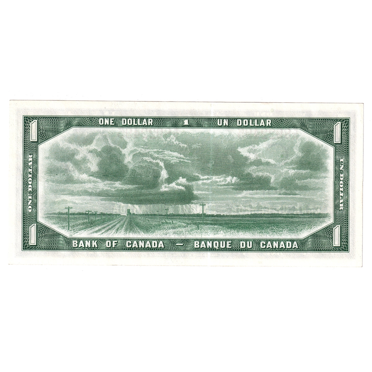 BC-37b 1954 Canada $1 Beattie-Rasminsky, F/N, AU-UNC (AU55)