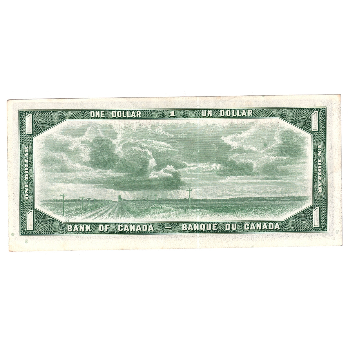 BC-37b 1954 Canada $1 Beattie-Rasminsky, X/N, AU-UNC