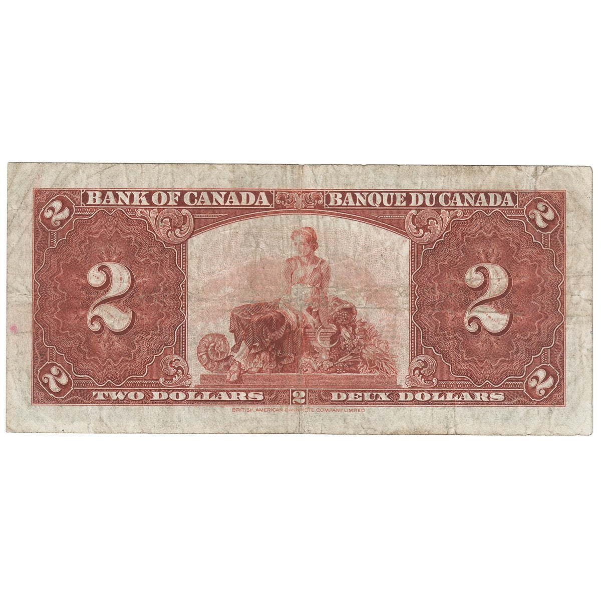BC-22c 1937 Canada $2 Coyne-Towers, B/R, VG-F (VG10)