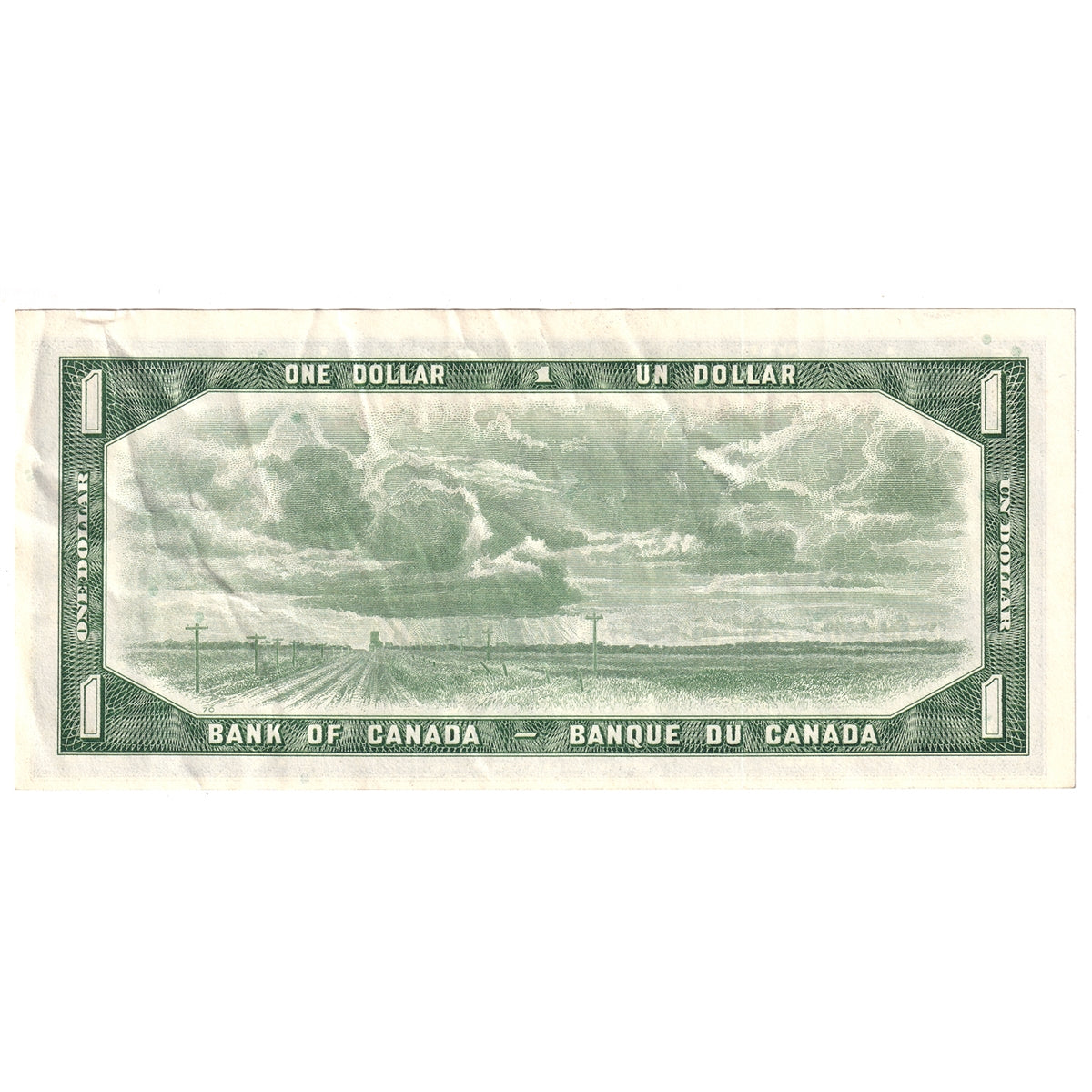 BC-37b-i 1954 Canada $1 Beattie-Rasminsky, E/P, Extra Fine (EF40)