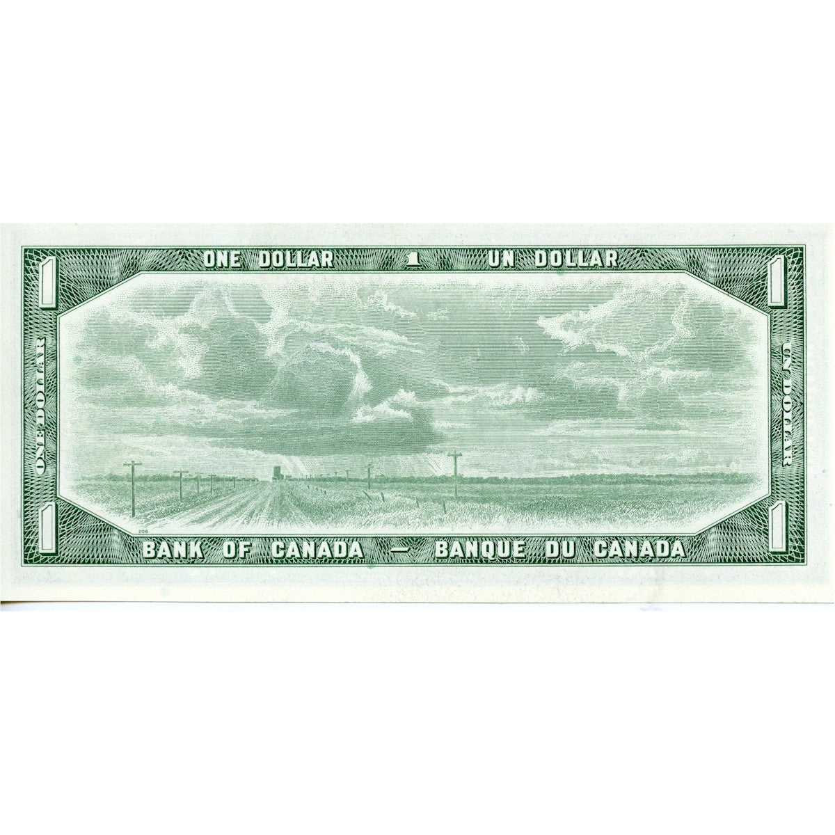BC-37c 1954 Canada $1 Bouey-Rasminsky, T/F, Uncirculated (MS60)