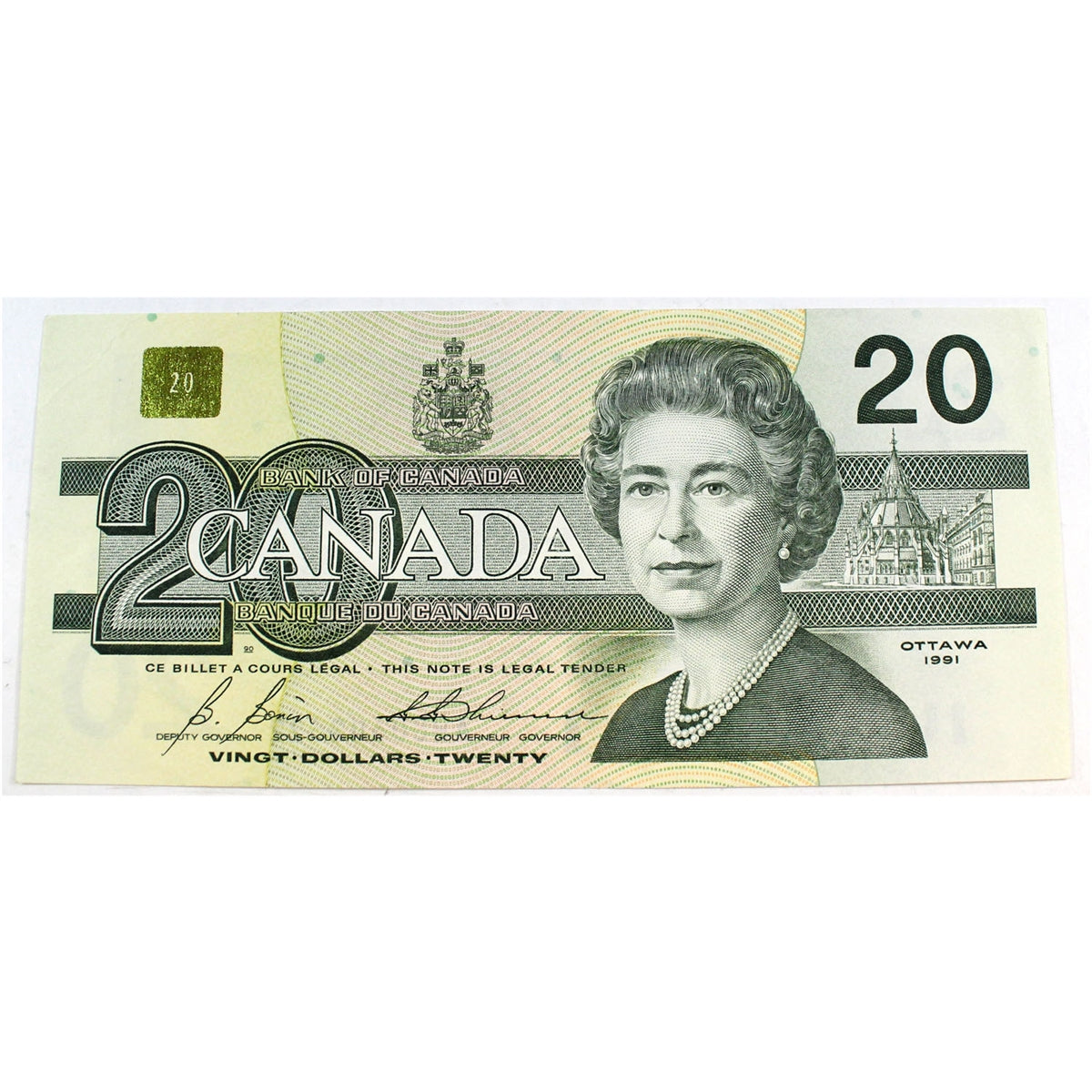 BC-58b-i 1991 Canada $20 Bonin-Thiessen, AWC, EF-AU (EF45)