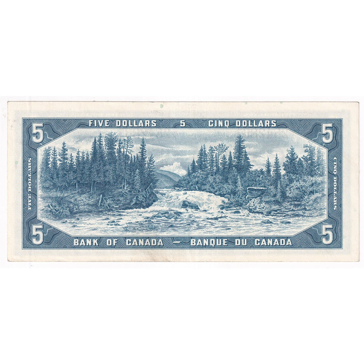BC-39b 1954 Canada $5 Beattie-Rasminsky, I/X, Almost Uncirculated (AU50)