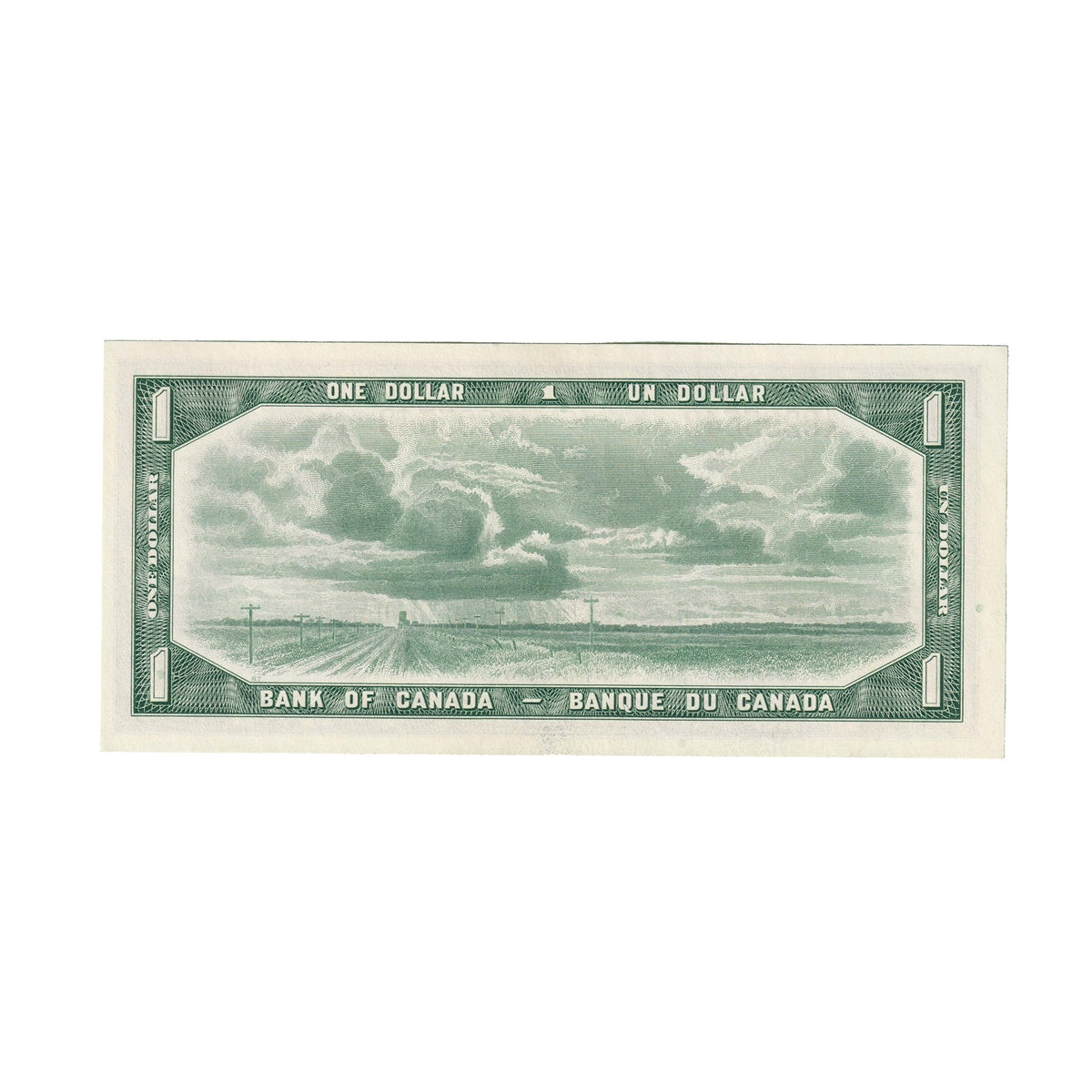 BC-37b 1954 Canada $1 Beattie-Rasminsky, V/N, AU-UNC