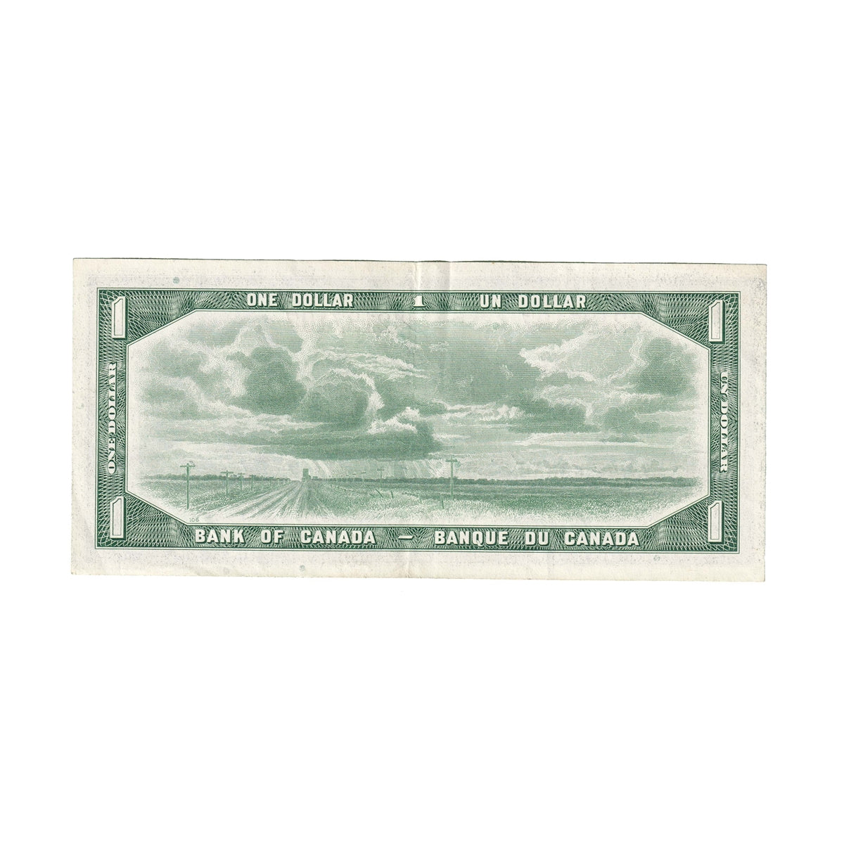 BC-37b 1954 Canada $1 Beattie-Rasminsky, D/O, Extra Fine (EF40)