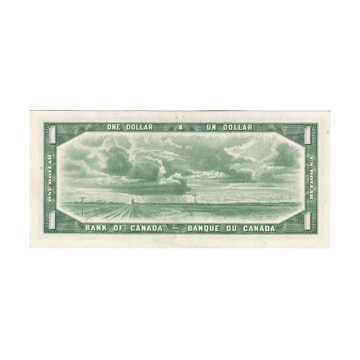 BC-37b 1954 Canada $1 Beattie-Rasminsky, K/O, Almost Uncirculated (AU50)