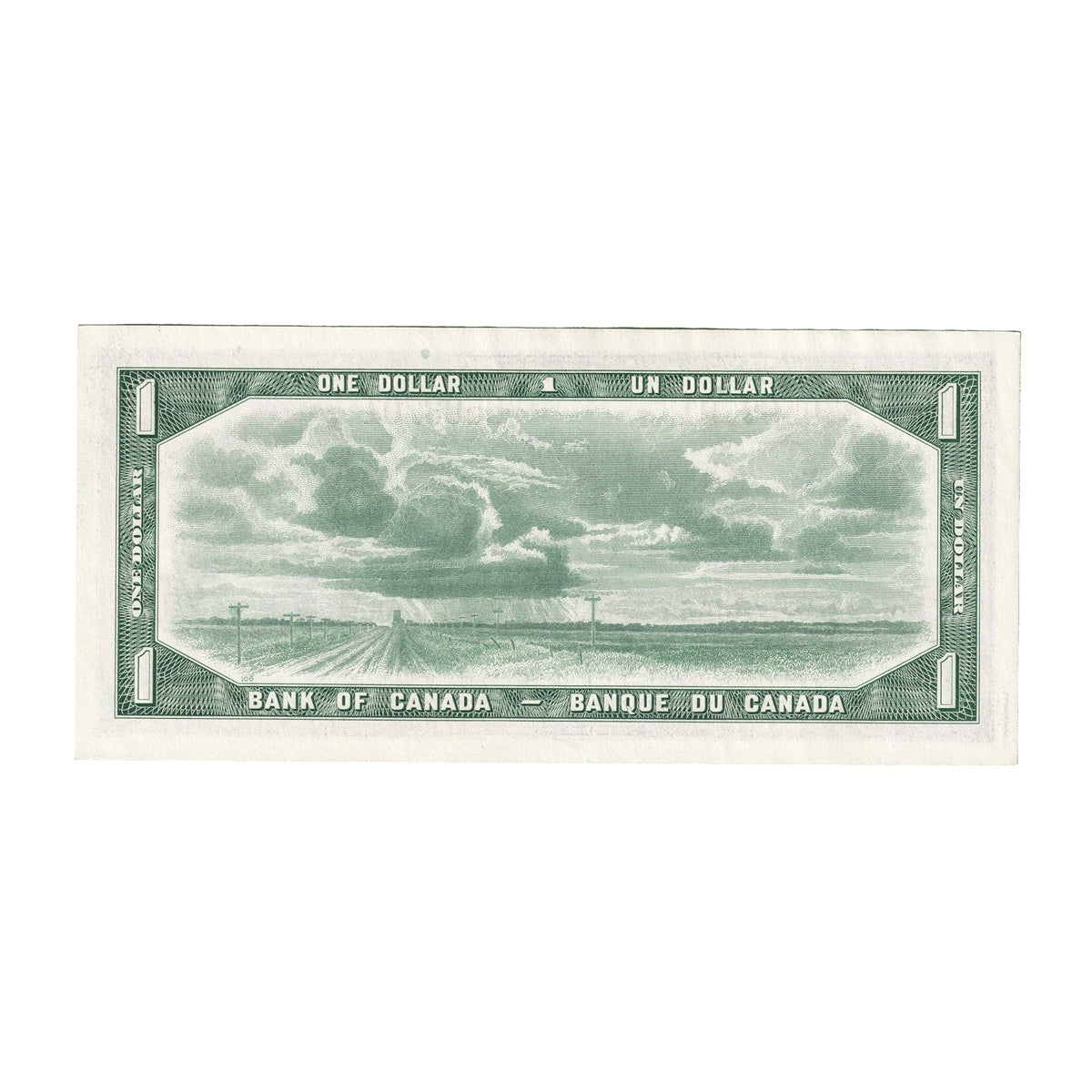 BC-37bA 1954 Canada $1 Beattie-Rasminsky, *D/O, AU-UNC (AU55)
