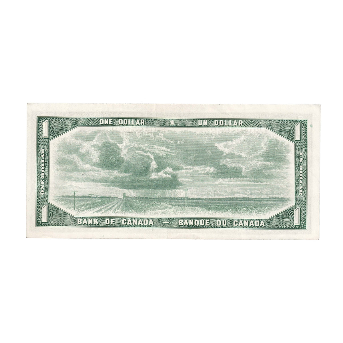 BC-37bA 1954 Canada $1 Beattie-Rasminsky, *D/O, Almost Uncirculated (AU50)
