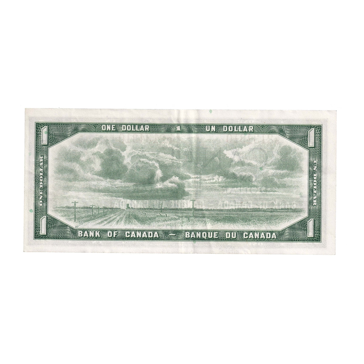 BC-37b-i 1954 Canada $1 Beattie-Rasminsky, L/M, Extra Fine (EF40)