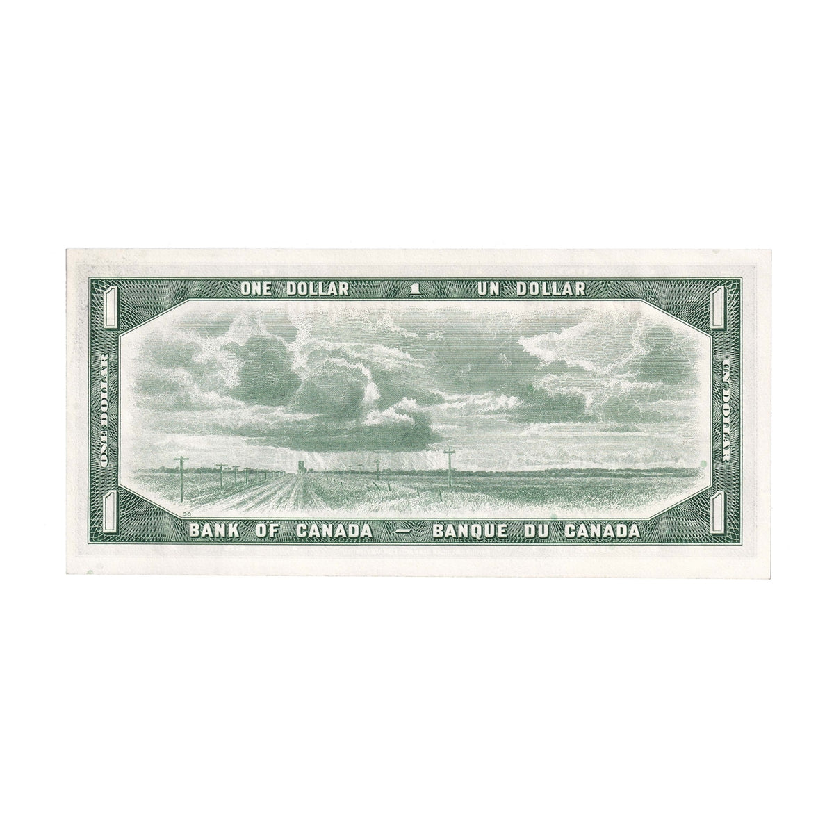 BC-37b-i 1954 Canada $1 Beattie-Rasminsky, R/M, Uncirculated (MS60)