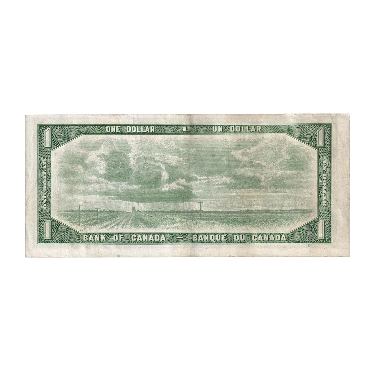 BC-37b-i 1954 Canada $1 Beattie-Rasminsky, C/P, Extra Fine (EF40)
