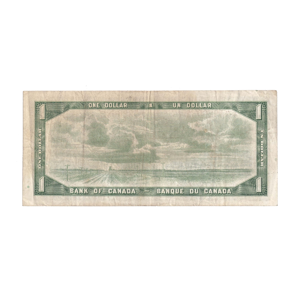 BC-37b-i 1954 Canada $1 Beattie-Rasminsky, M/P, F-VF (F15)