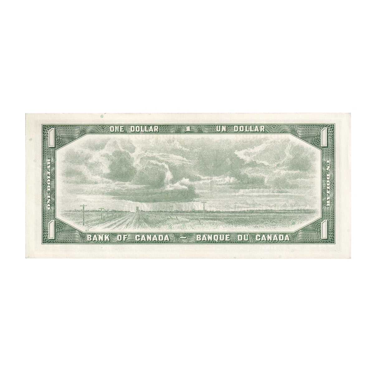 BC-37b-i 1954 Canada $1 Beattie-Rasminsky, N/P, Uncirculated (MS60)
